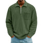 🍂 Men's Casual Ribbed Half Zip Sweater – Smart Comfort for Cooler Days