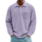 🍂 Men's Casual Ribbed Half Zip Sweater – Smart Comfort for Cooler Days