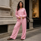 ⌛Limited-Time Offer-Women's Waffle Knit Lounge Set