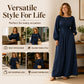 🍂 Women's Striped Elastic Waist Maxi Dress – Effortless Elegance & Everyday Comfort