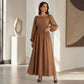 🍂 Women's Striped Elastic Waist Maxi Dress – Effortless Elegance & Everyday Comfort