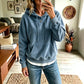 🍂Women's Corduroy Hooded Sweatshirt with Pockets – Cozy Texture Meets Effortless Autumn Style