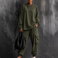 🍂 Women's Casual Crew Neck Top & Cargo Pants Set  | Effortless Autumn Style