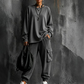 🍂 Women's Casual Crew Neck Top & Cargo Pants Set  | Effortless Autumn Style