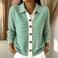 🍂 Women's Striped Knit Cardigan – Cozy Layers & Effortless Autumn Style