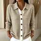 🍂 Women's Striped Knit Cardigan – Cozy Layers & Effortless Autumn Style