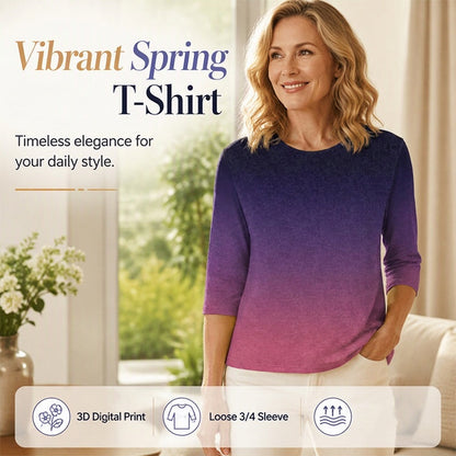 👚🎨Women's Fashion Printed Crew Neck T-Shirt – Easy Style for Everyday Looks