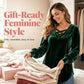 👚 ✨Women's Velvet Criss Cross V-Neck Top – Soft Luxury Meets Effortless Elegance