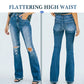 ⌛Limited-Time Offer🛍️Women's High-Waist Distressed Flare Jeans