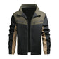 ⏰Last Day Sale 50% Off💃Men's Color Block Stand Collar Jacket