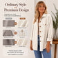 🍂 Women's Textured Long Sleeve Button-Down Shirt – Effortless Autumn Style