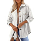 🍂 Women's Textured Long Sleeve Button-Down Shirt – Effortless Autumn Style