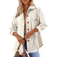 🍂 Women's Textured Long Sleeve Button-Down Shirt – Effortless Autumn Style