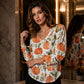 🍂 Women’s Printed V-Neck Knit Top – Cozy Comfort Meets Effortless Autumn Style