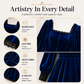 👗 Women's Vintage Square Neck Velvet Dress – Timeless Elegance Meets Luxe Comfort