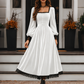 👗 Women's Vintage Square Neck Velvet Dress – Timeless Elegance Meets Luxe Comfort