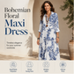 🍂 Women's Floral Print Maxi Dress – Feminine Elegance Meets Effortless Autumn Style