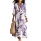 🍂 Women's Floral Print Maxi Dress – Feminine Elegance Meets Effortless Autumn Style