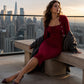 👗 Women's Ribbed Knit Bodycon Dress with Cropped Cardigan – Effortless Elegance for Autumn