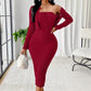 👗 Women's Ribbed Knit Bodycon Dress with Cropped Cardigan – Effortless Elegance for Autumn