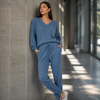 🍂 Women’s Long Sleeve Top & Jogger Lounge Set – Cozy Comfort Meets Effortless Style