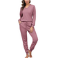 🍂 Women’s Long Sleeve Top & Jogger Lounge Set – Cozy Comfort Meets Effortless Style