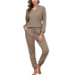 🍂 Women’s Long Sleeve Top & Jogger Lounge Set – Cozy Comfort Meets Effortless Style