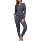🍂 Women’s Long Sleeve Top & Jogger Lounge Set – Cozy Comfort Meets Effortless Style