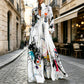 🎨 Women's Artistic Graffiti Print Maxi Dress – Bold Print Meets Effortless Style