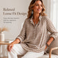 🍂Women's Gingham Ruffle Casual Long Sleeve Shirt– Feminine Charm Meets Effortless Autumn Style