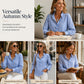 🍂Women's Gingham Ruffle Casual Long Sleeve Shirt– Feminine Charm Meets Effortless Autumn Style