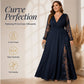 🌸 Women’s Elegant V Neck Lace Patchwork Maxi Dress – Elegant Feminine Style With Romantic Lace Details