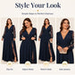 🌸 Women’s Elegant V Neck Lace Patchwork Maxi Dress – Elegant Feminine Style With Romantic Lace Details