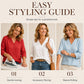 ⭐Women's V-Neck Loose-Fit Casual Top  – Effortless Casual Style for Everyday Wear