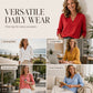 ⭐Women's V-Neck Loose-Fit Casual Top  – Effortless Casual Style for Everyday Wear