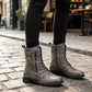 🥾 Women's Round Toe Chunky Heel Martin Boots – Chic Autumn Style & Everyday Comfort