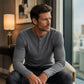 ✨ Men’s Slim-Fit Henley Shirt – Smart Casual Long-Sleeve Top for Effortless Everyday Style