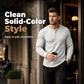 ✨ Men’s Slim-Fit Henley Shirt – Smart Casual Long-Sleeve Top for Effortless Everyday Style