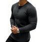 ✨ Men’s Slim-Fit Henley Shirt – Smart Casual Long-Sleeve Top for Effortless Everyday Style
