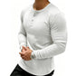 ✨ Men’s Slim-Fit Henley Shirt – Smart Casual Long-Sleeve Top for Effortless Everyday Style