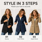 🌧️ Women's Water Resistant Hooded Rain Jacket – Lightweight Protection Meets Everyday Style