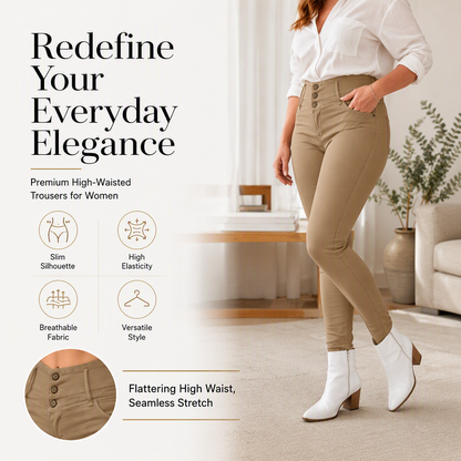 ✨ Women’s Stretch High-Waist Skinny Pants – Flattering Fit & Everyday Comfort