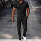 🌿Men's Waffle-Knit Short Sleeve Top & Pants Set– Casual Comfort Meets Effortless Autumn Style