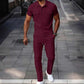 🌿Men's Waffle-Knit Short Sleeve Top & Pants Set– Casual Comfort Meets Effortless Autumn Style