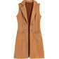 Women's Chic Sleeveless Open Front Longline Jacket
