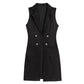 Women's Chic Sleeveless Open Front Longline Jacket