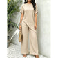 ✨Asymmetrical Hem Top & Wide-Leg Pants Set – Effortless Elegance for Autumn