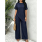 ✨Asymmetrical Hem Top & Wide-Leg Pants Set – Effortless Elegance for Autumn