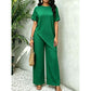 ✨Asymmetrical Hem Top & Wide-Leg Pants Set – Effortless Elegance for Autumn