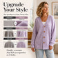 🍂 Women’s V-Neck Oversized Knit Cardigan – Cozy Comfort Meets Effortless Autumn Style